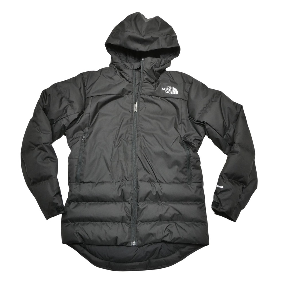 The North Face‎ G Pallie Down Jacket Girls 12 TNF Black Hooded 550 Fill Puffer